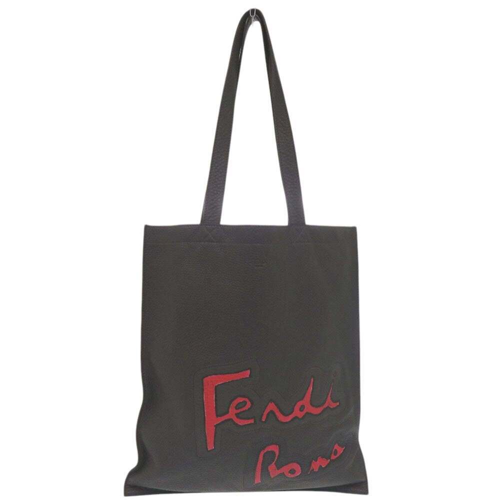 FENDI Red Leather Shoulder Bag